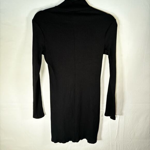 Lulus Size XL Long Sleeve Bodycon Dress Black Sweet Season Ribbed Mock Neck - Picture 6 of 16